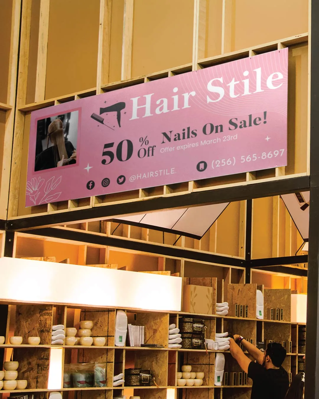 AP Printing - Beautiful Pink 13oz. Standard Vinyl Banner - Custom Printing Services