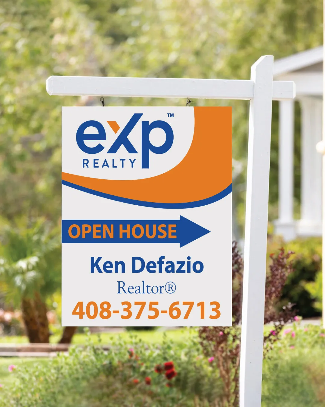AP Printing - Exp Realty Orange Simple Colonial Sign - Custom Printing Services