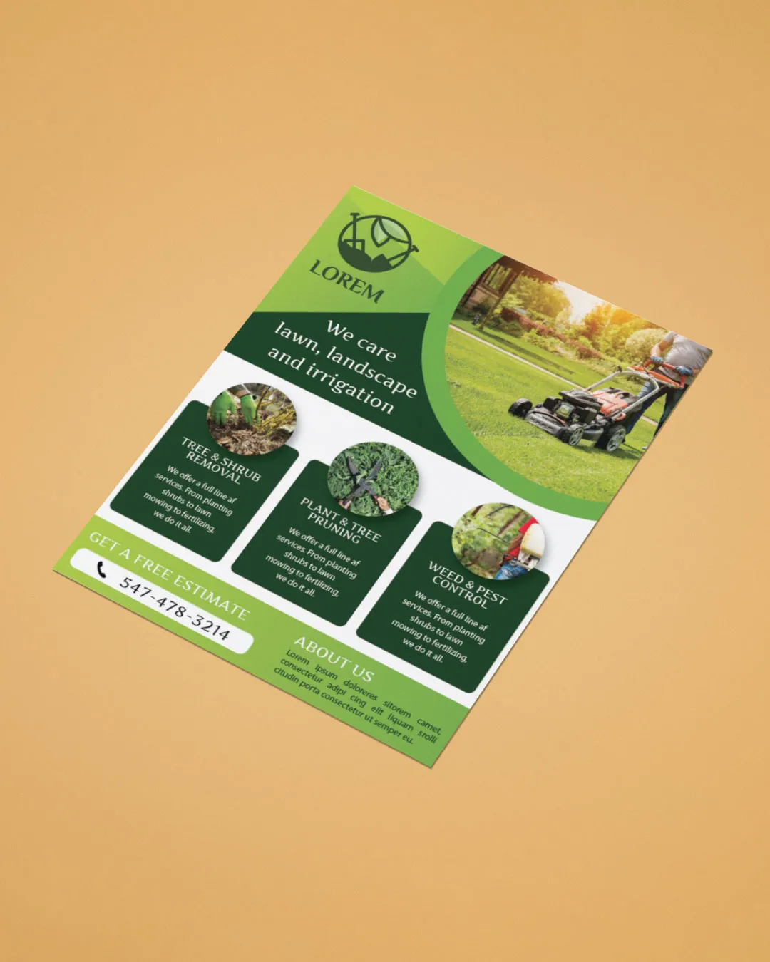 AP Printing - Different Elegant Greens Flyers - Custom Printing Services