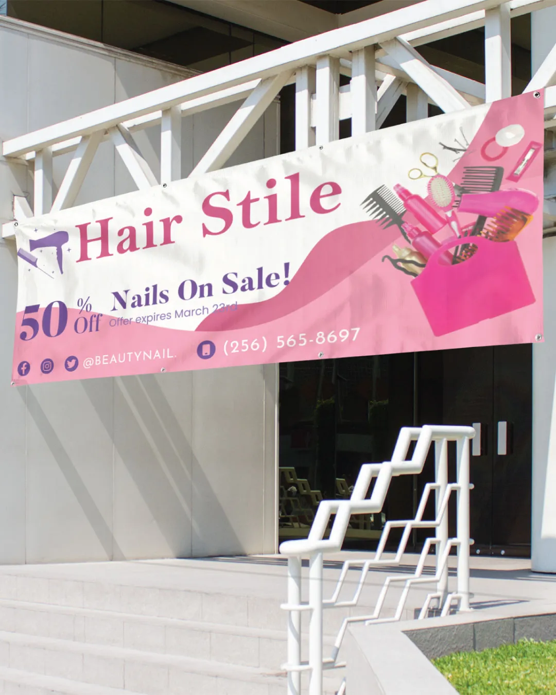 Hair Style Kit 13oz. Standard Vinyl Banner AP Printing - Hair Style Kit 13oz. Standard Vinyl Banner - Custom Printing Services