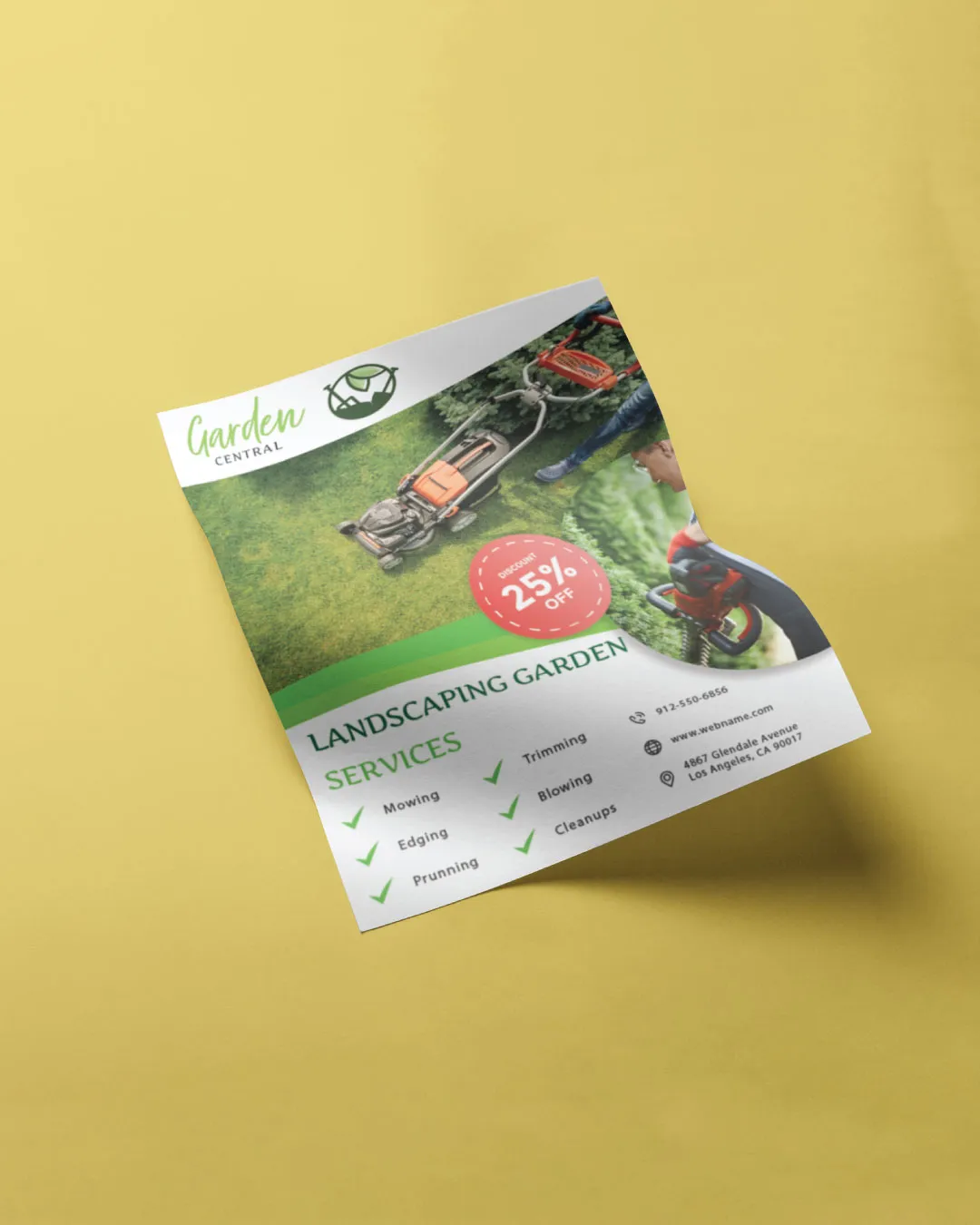 AP Printing - Green Stripe With Photo Flyers - Custom Printing Services