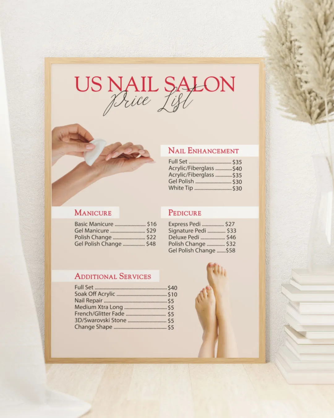 Minimalist Beige Price List AP Printing - Minimalist Beige Price List - Custom Printing Services
