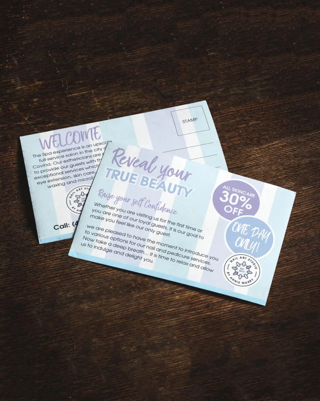 Pastel Lines Postcards AP Printing - Pastel Lines Postcards - Custom Printing Services