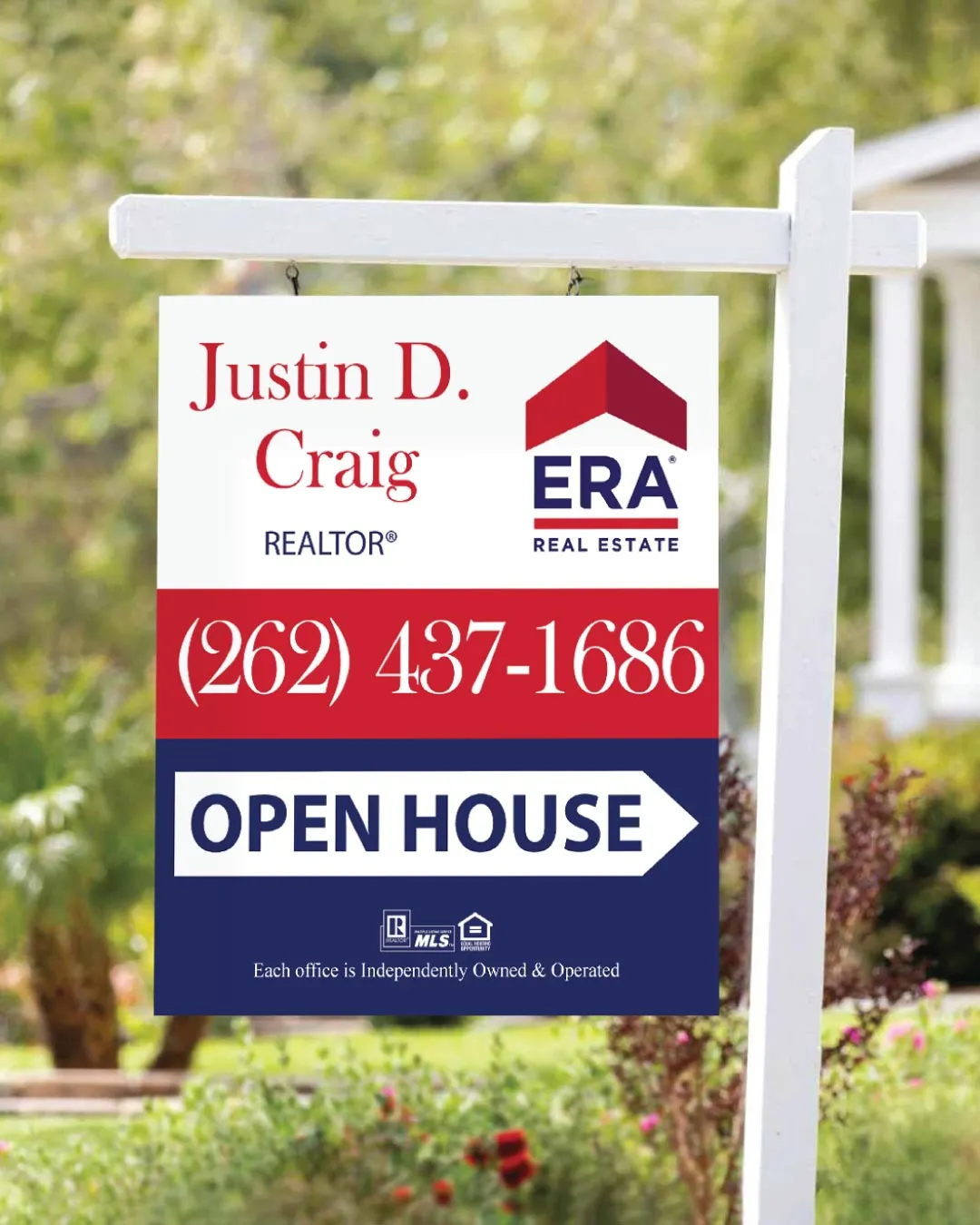 ERA Beautiful Blue Design Colonial Sign AP Printing - ERA Beautiful Blue Design Colonial Sign - Custom Printing Services
