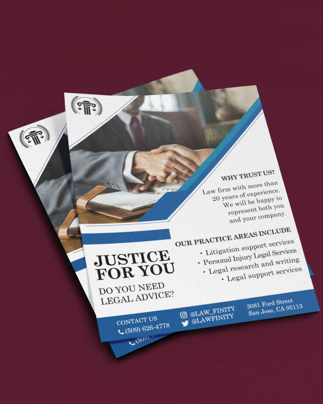 AP Printing - Diagonal Design Flyers - Custom Printing Services
