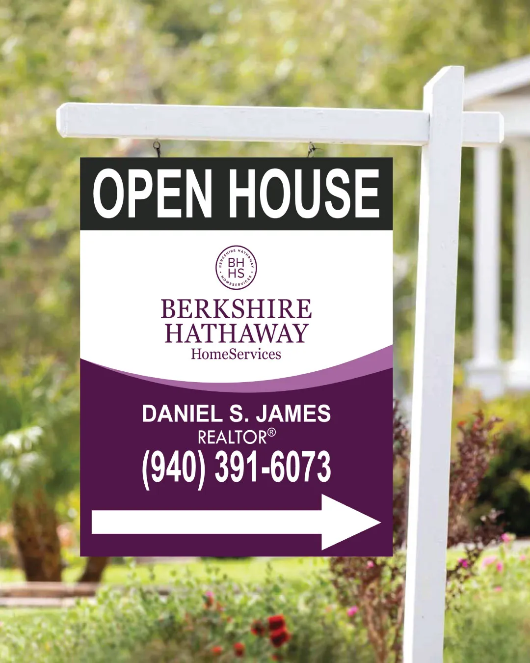 AP Printing - Berkshire Simple Curves Purple Colonial Sign - Custom Printing Services