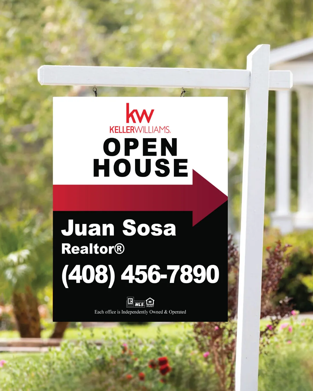 Keller Williams Realty Elegant Gradient Colonial Sign AP Printing - Keller Williams Realty Elegant Gradient Colonial Sign - Custom Printing Services