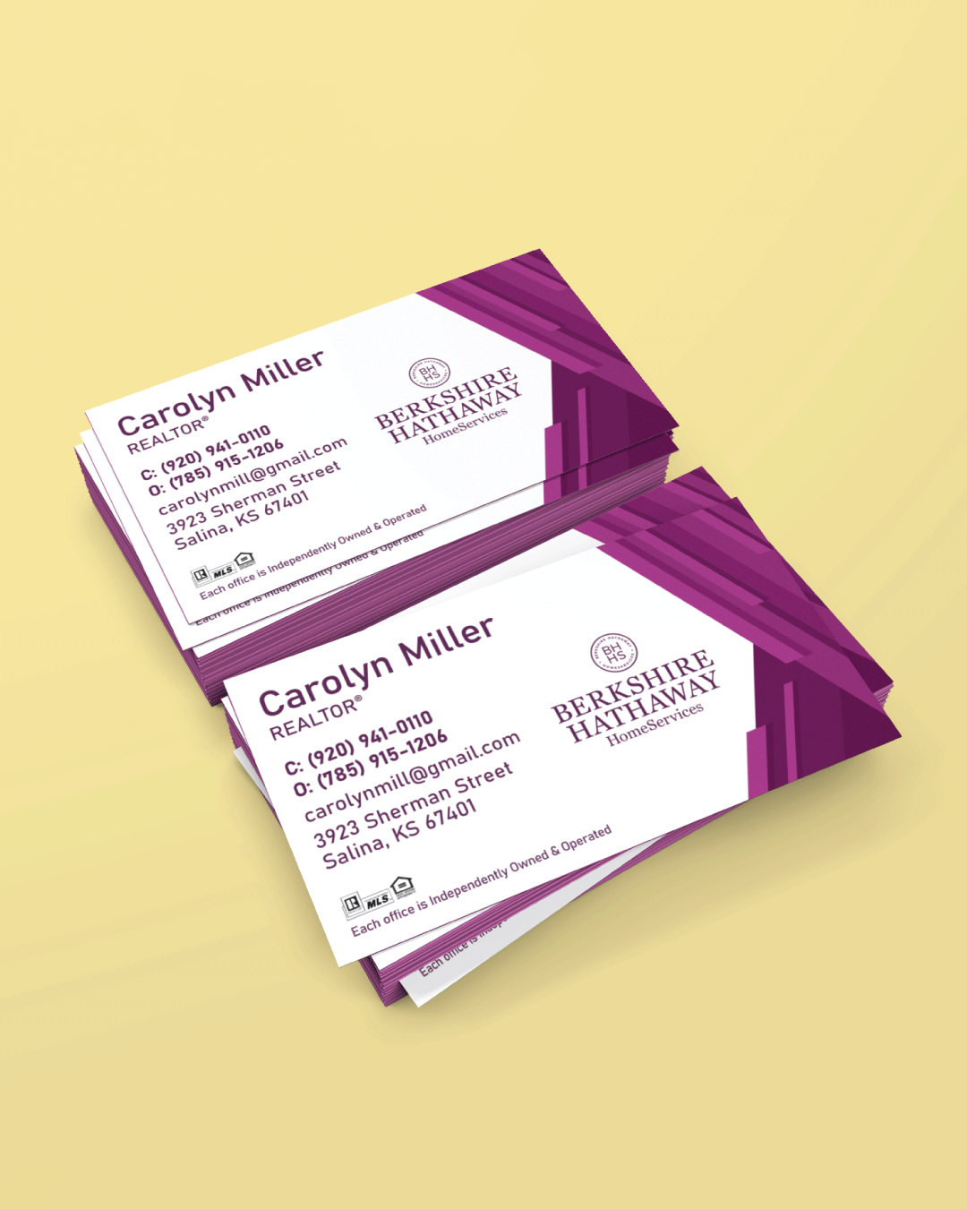 AP Printing - Berkshire Elegant Geometric Design Painted Edge Business Cards - Custom Printing Services