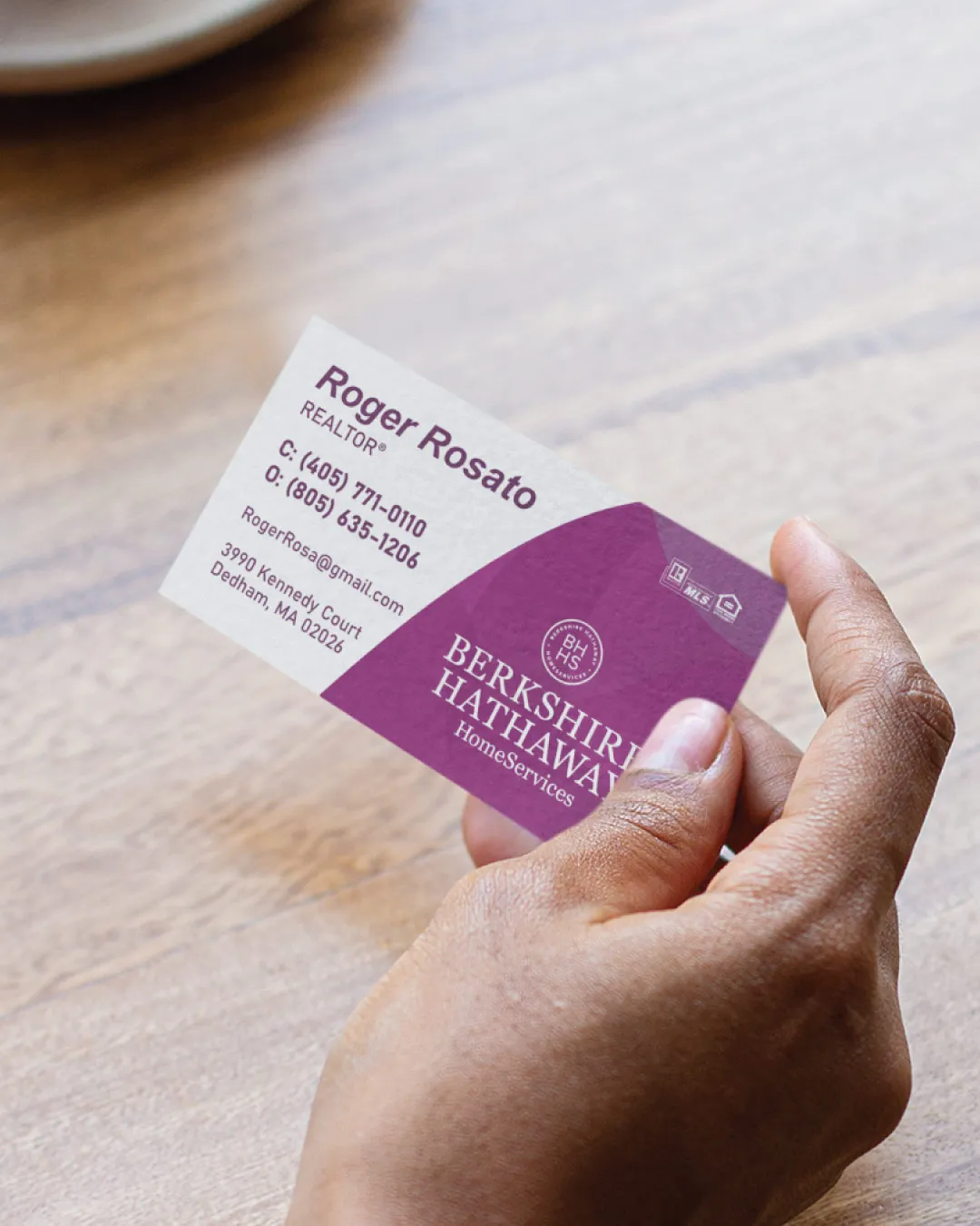 AP Printing - Berkshire Purple Executive Design Standard Business Cards - Custom Printing Services