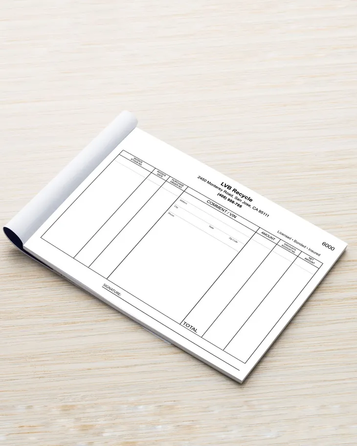 AP Printing - Neutral Frame Design Carbonless Forms (Invoice) - Custom Printing Services