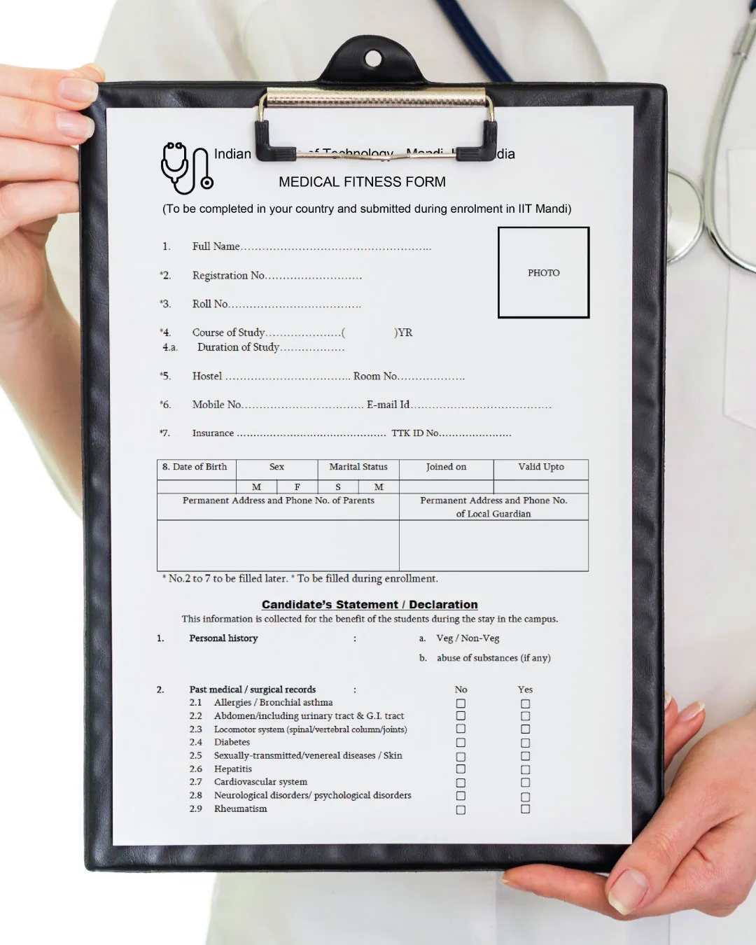AP Printing - Sample Medical Fitness Form - Custom Printing Services