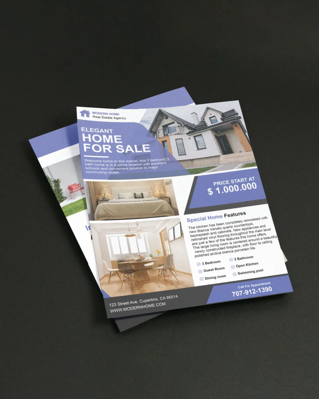 Modern Lilac Flyer AP Printing - Modern Lilac Flyer - Custom Printing Services