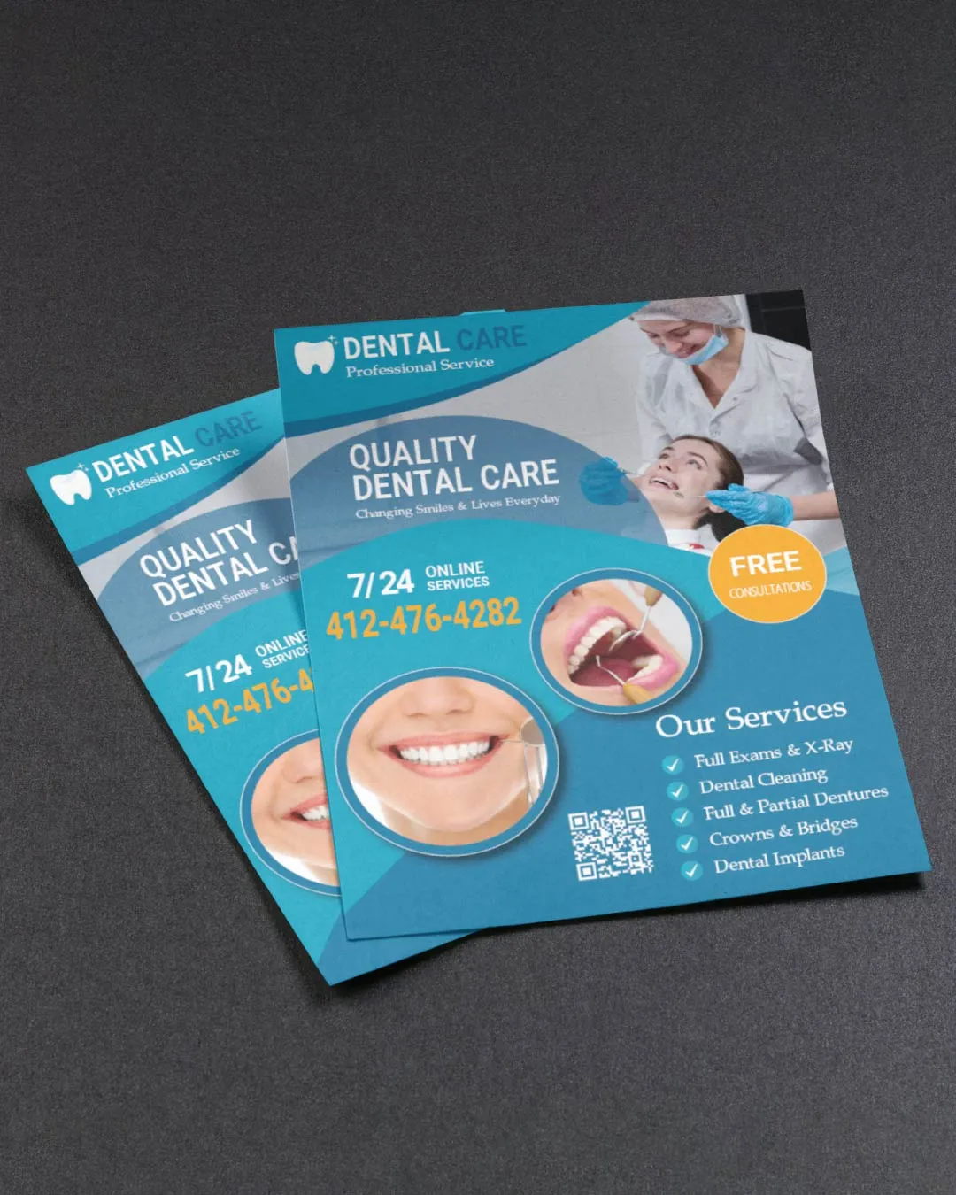 AP Printing - Modern Turquoise Flyers - Custom Printing Services