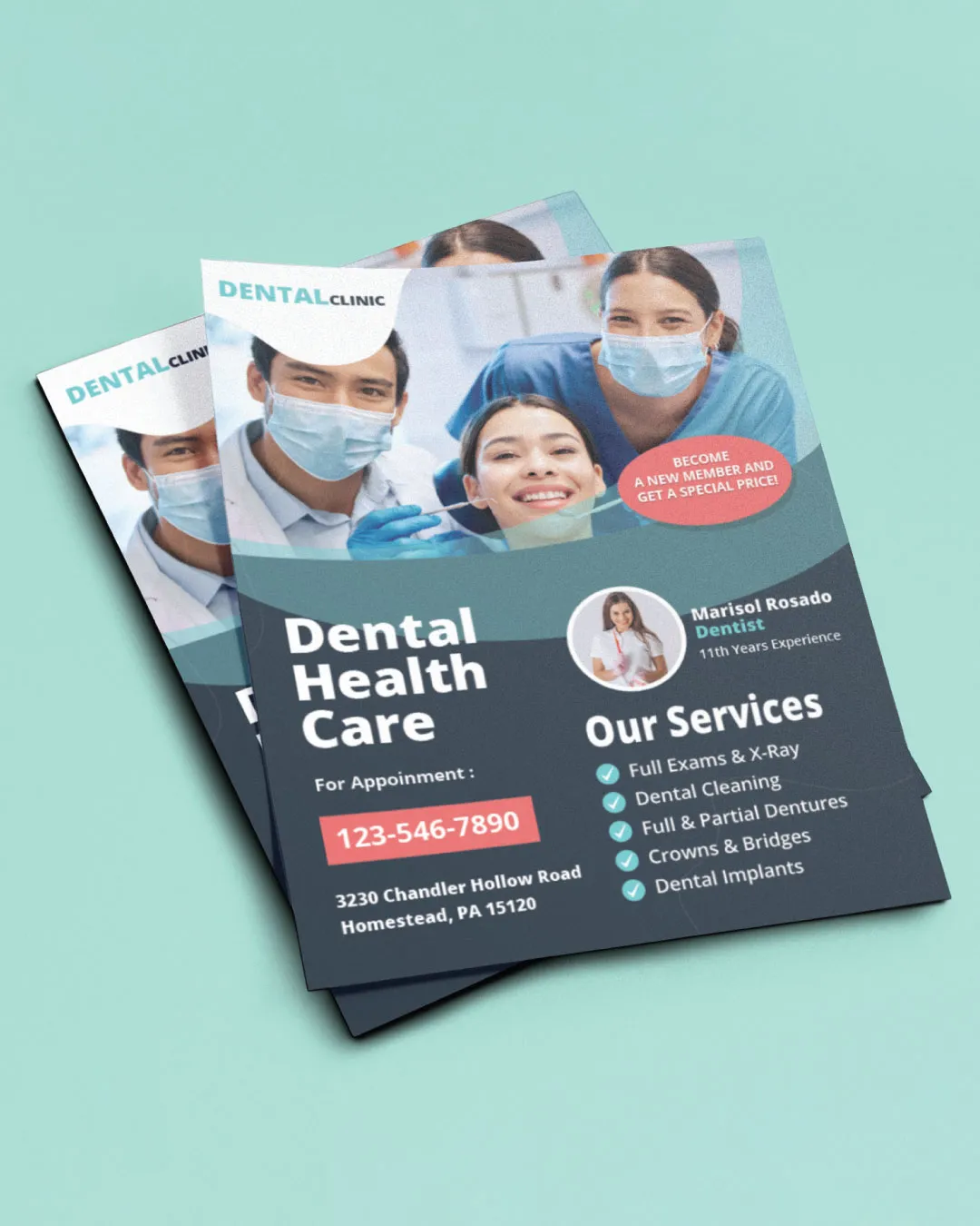 Turquoise and Salmon Flyers AP Printing - Turquoise and Salmon Flyers - Custom Printing Services