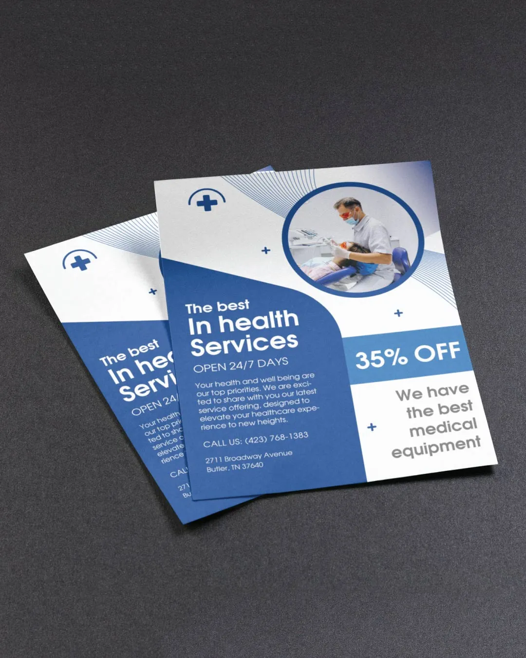 AP Printing - Modern Wavy Lines Flyers - Custom Printing Services