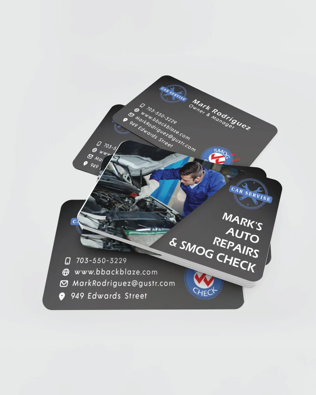 AP Printing - Nice Concrete Background Standard Business Cards - Custom Printing Services