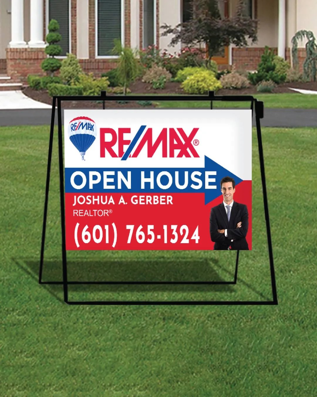 AP Printing - Remax Modern Red Metal Sidewalk A-Frame - Custom Printing Services