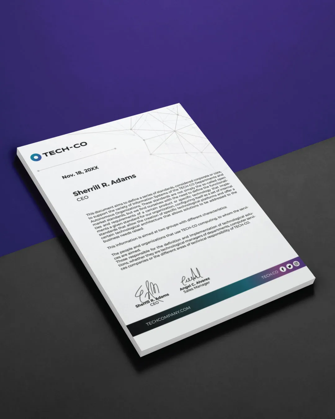 AP Printing - Degraded Line Letterhead - Custom Printing Services