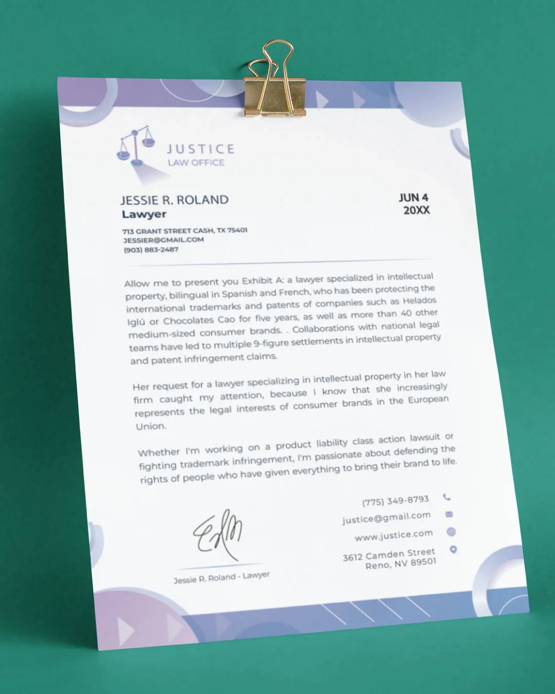 AP Printing - Blue Geometric Figures Letterhead - Custom Printing Services