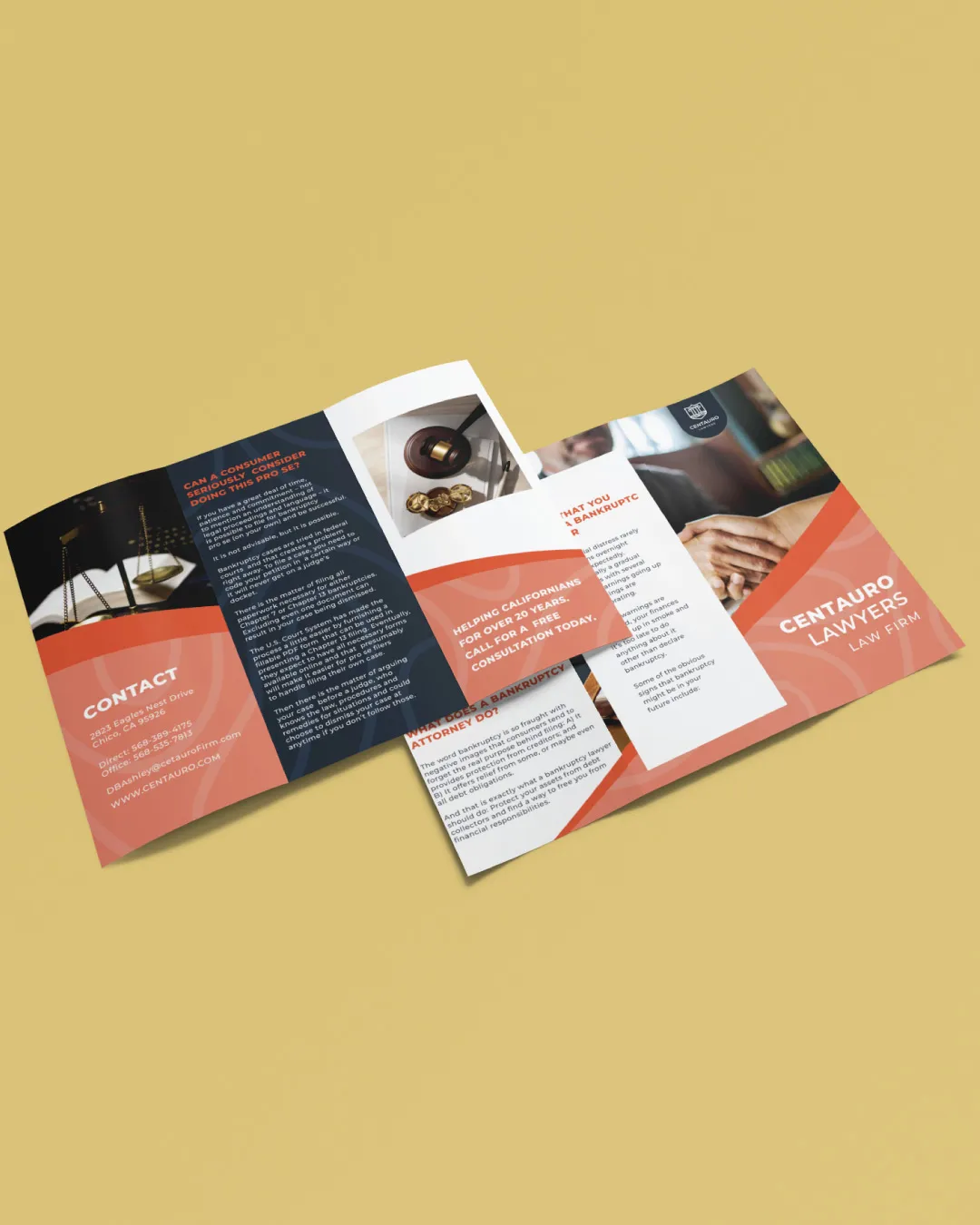 AP Printing - Orange and Blue Contrast Brochures - Custom Printing Services