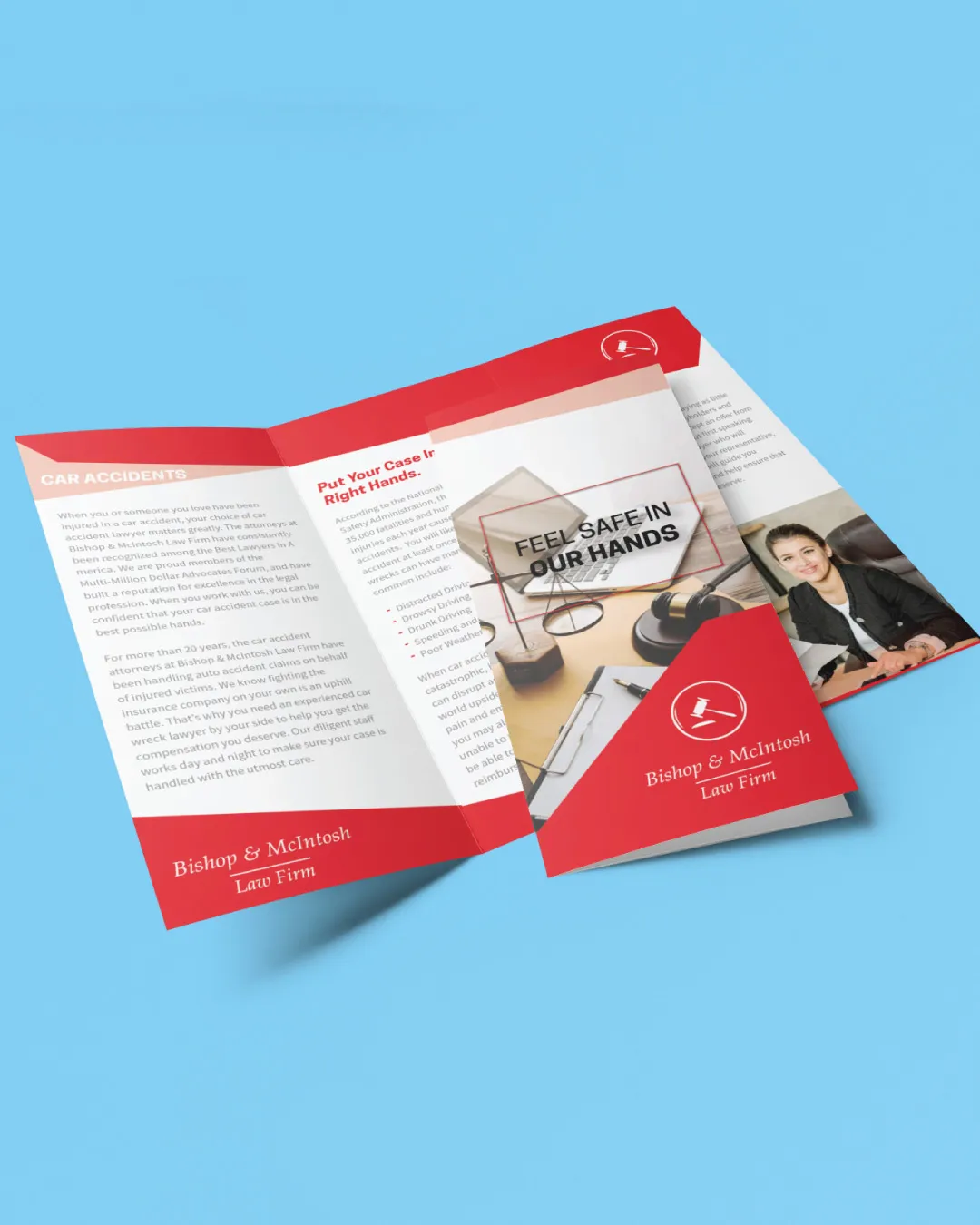 Vibrant Red Corner Brochures AP Printing - Vibrant Red Corner Brochures - Custom Printing Services