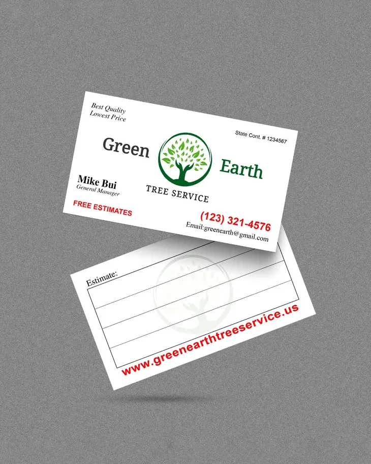 AP Printing - Green Earth Standard Business Cards - Custom Printing Services