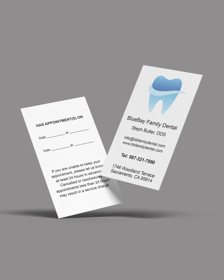 AP Printing - Dental Clarity Standard Business Cards - Custom Printing Services