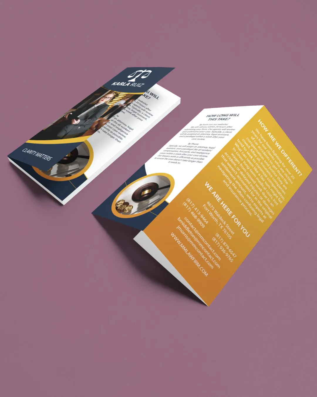 AP Printing - Yellow with Blue Gradient Brochures - Custom Printing Services
