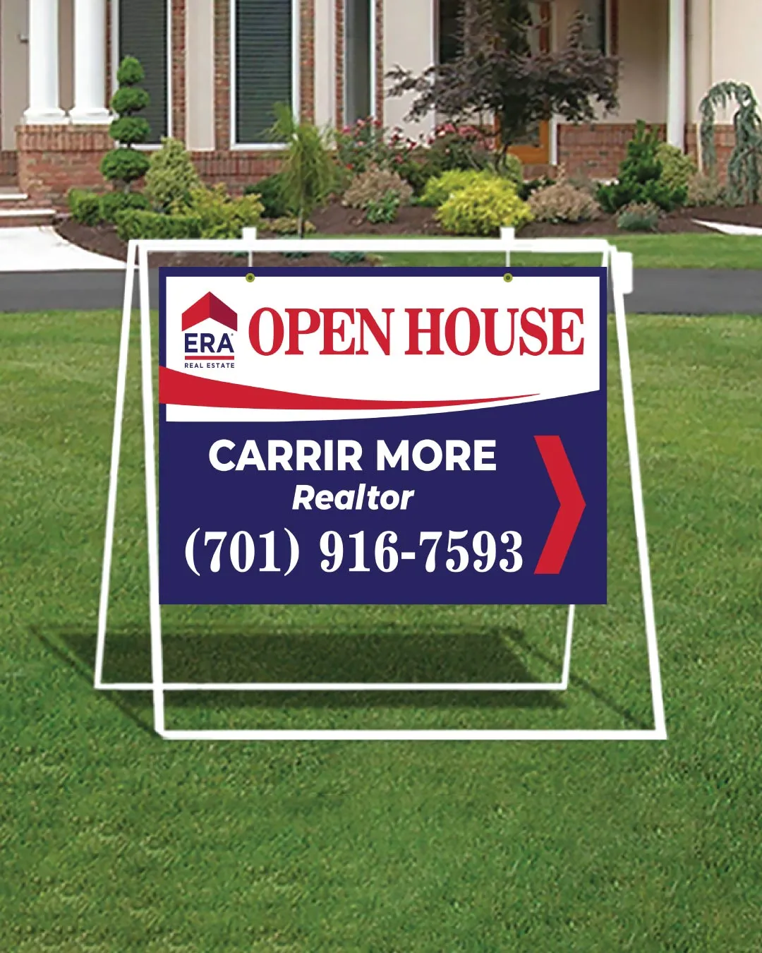 AP Printing - ERA Blue Ribbon Metal Sidewalk A-Frame - Custom Printing Services