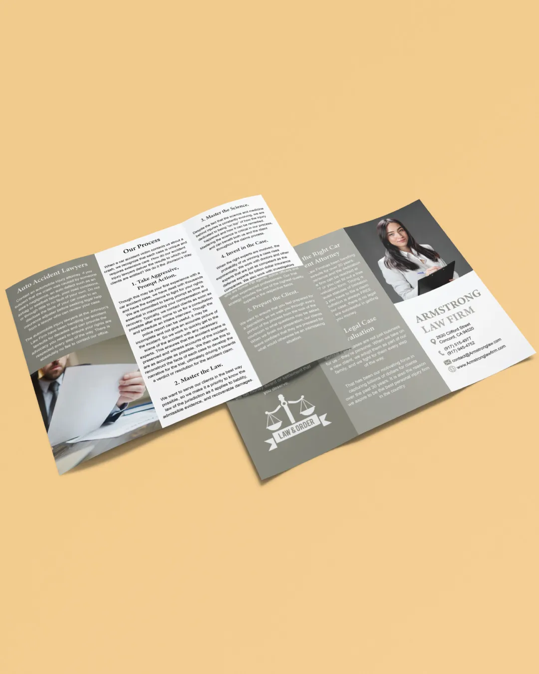 AP Printing - Simple Beige Design Brochures - Custom Printing Services