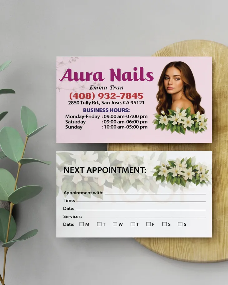 AP Printing - Bloom Beauty Standard Business Cards - Custom Printing Services