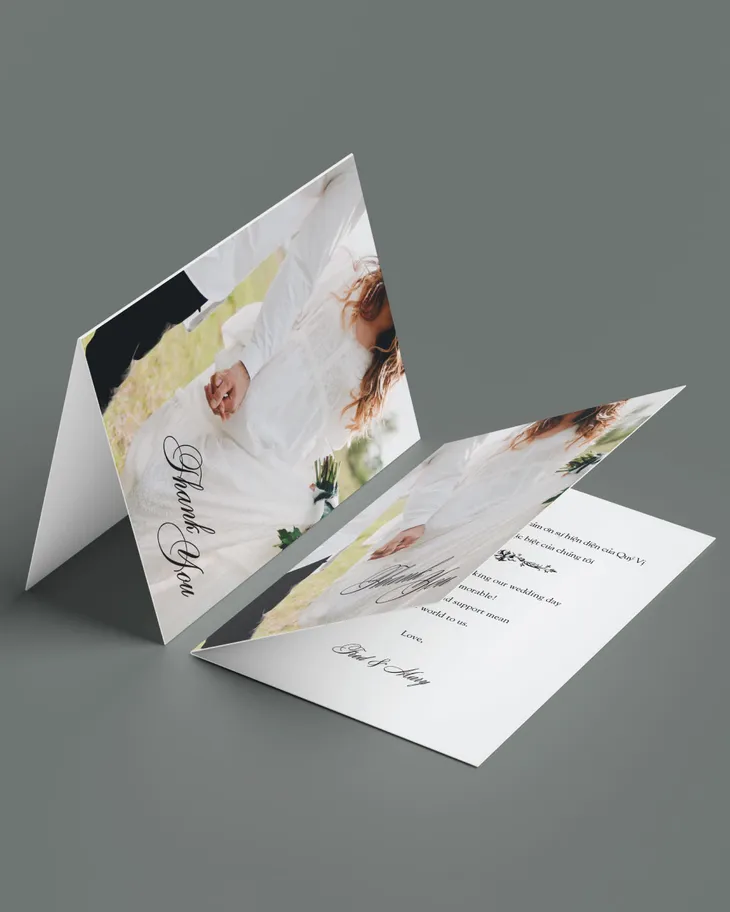 AP Printing - Classic Black Grace Thank You Cards Wedding - Custom Printing Services