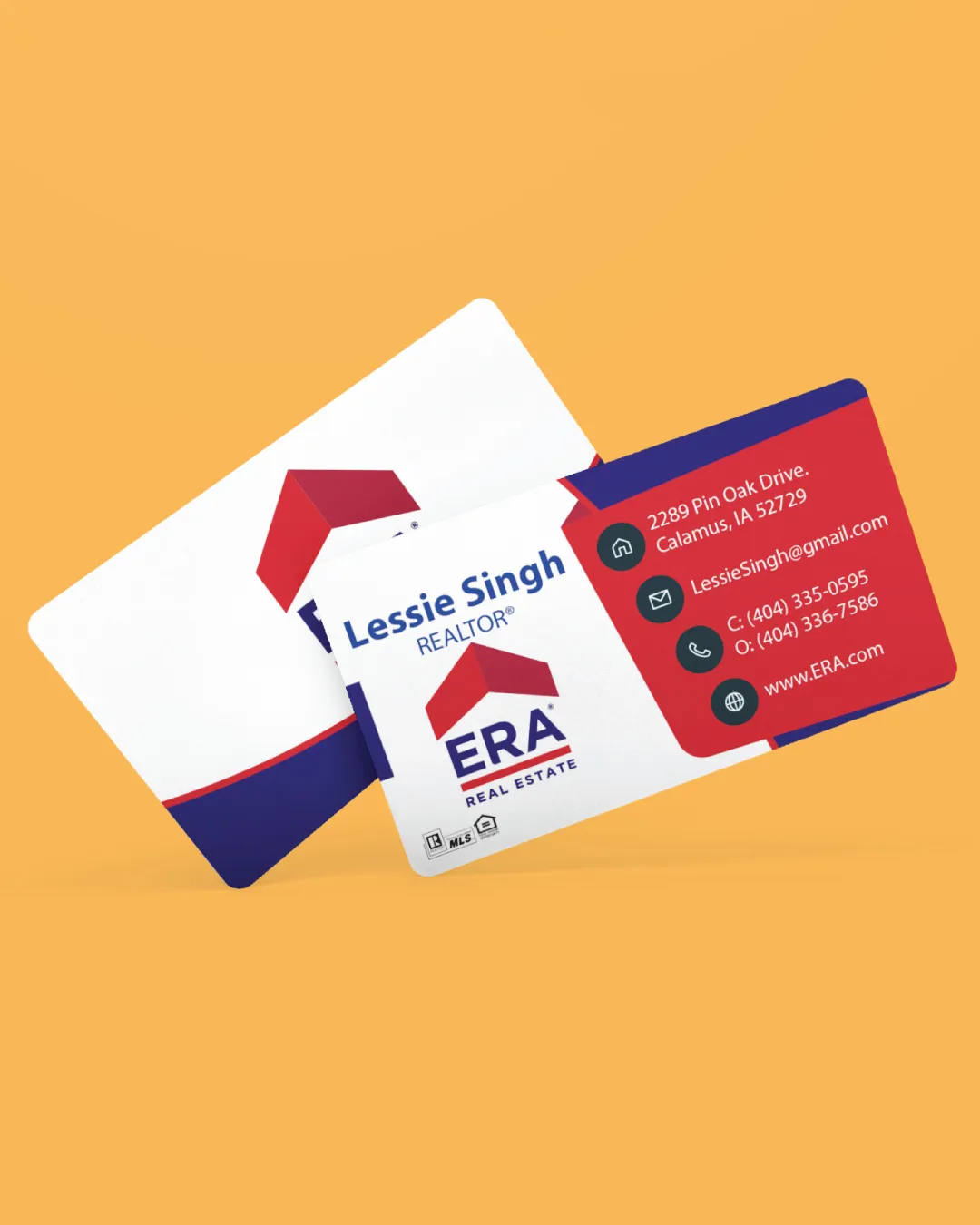ERA Red Abstract Standard Business Cards AP Printing - ERA Red Abstract Standard Business Cards - Custom Printing Services