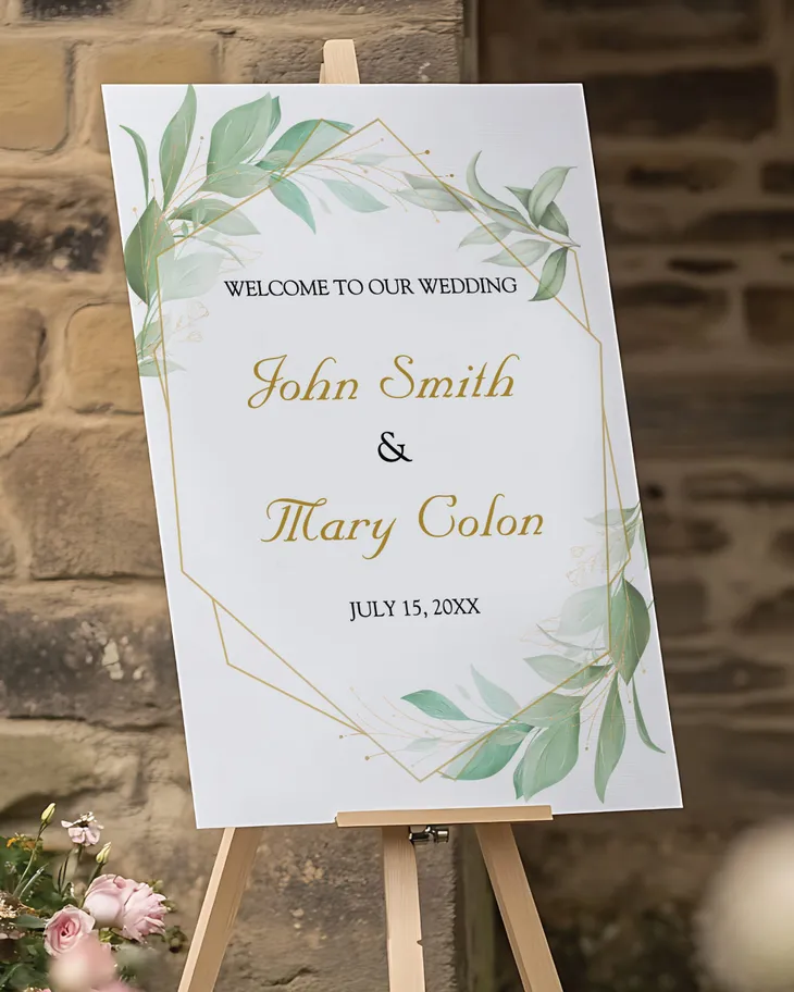 Golden Leaf Harmony Welcome Sign AP Printing - Golden Leaf Harmony Welcome Sign - Custom Printing Services