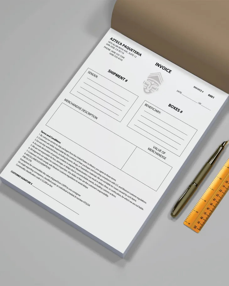 AP Printing - Logistic Invoice Carbonless Forms (Invoice) - Custom Printing Services