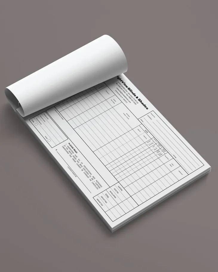 AP Printing - Clear View Studio Carbonless Forms (Invoice) - Custom Printing Services