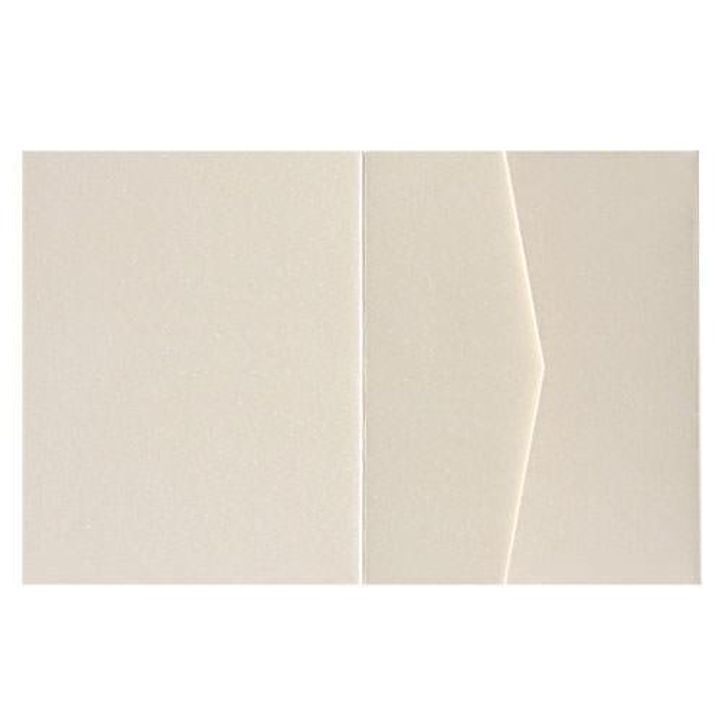 AP Printing - Champagne Cream Metallic Pocket & Folder Invitation Card, A2 Sierra - Custom Printing Services