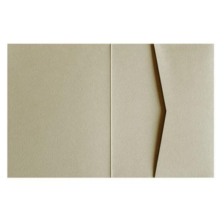Gold Leaf 92 lb Metallic Pocket & Folder Invitation Card, A2 Sierra AP Printing - Gold Leaf 92 lb Metallic Pocket & Folder Invitation Card, A2 Sierra - Custom Printing Services