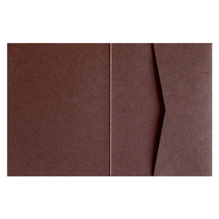 Chocolate 100 lb Brown Solid Pocket & Folder Invitation Card, A2 Sierra AP Printing - Chocolate 100 lb Brown Solid Pocket & Folder Invitation Card, A2 Sierra - Custom Printing Services