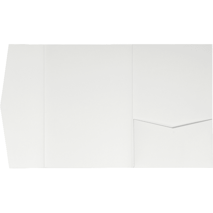 AP Printing - Classic White Solid Pocket & Folder Invitation Card, A-7.5 Himalaya - Custom Printing Services