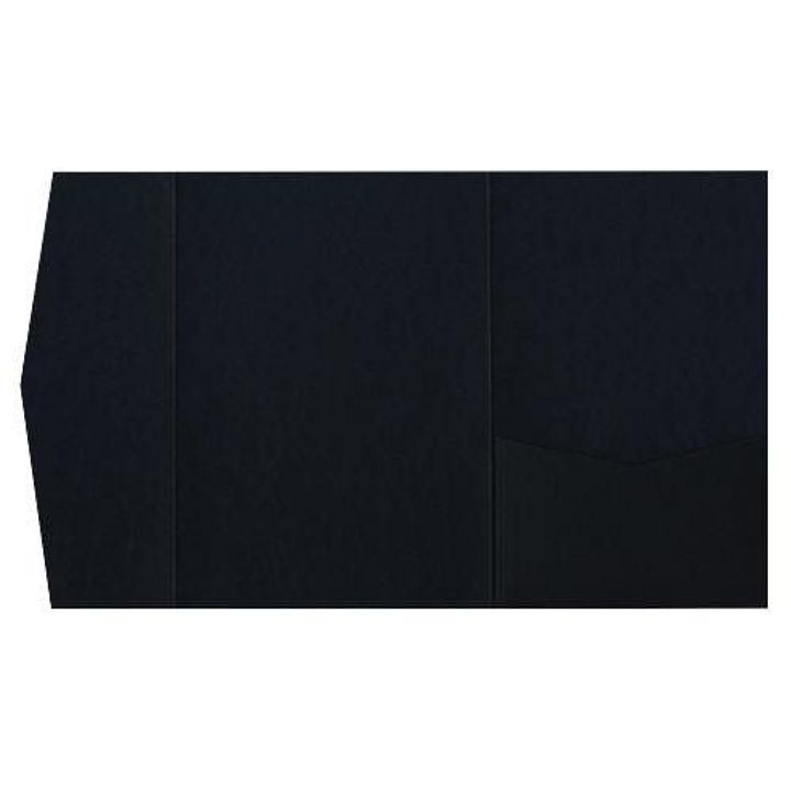 Black Solid Pocket & Folder Invitation Card, A-7.5 Himalaya AP Printing - Black Solid Pocket & Folder Invitation Card, A-7.5 Himalaya - Custom Printing Services
