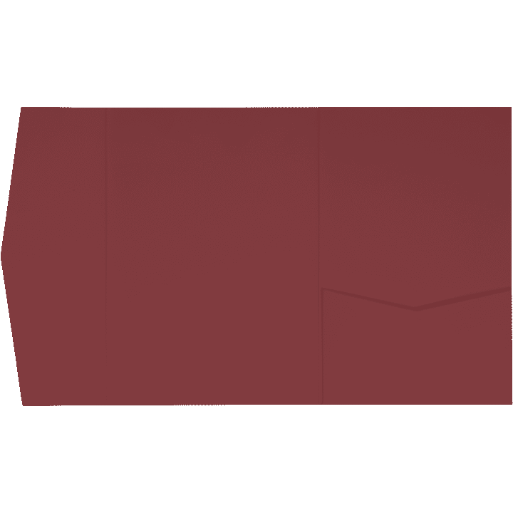 AP Printing - Carmine Burgundy Solid Pocket & Folder Invitation Card, A-7.5 Himalaya - Custom Printing Services