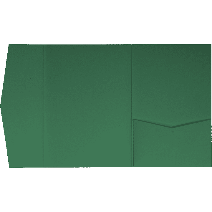 AP Printing - Forest Green Solid Pocket & Folder Invitation Card, A-7.5 Himalaya - Custom Printing Services