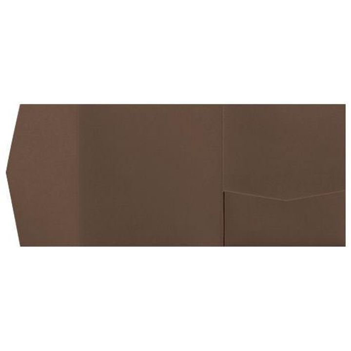 Dark Brown Linen Pocket & Folder Invitation Card, 6 1/4 Himalaya AP Printing - Dark Brown Linen Pocket & Folder Invitation Card, 6 1\/4 Himalaya - Custom Printing Services