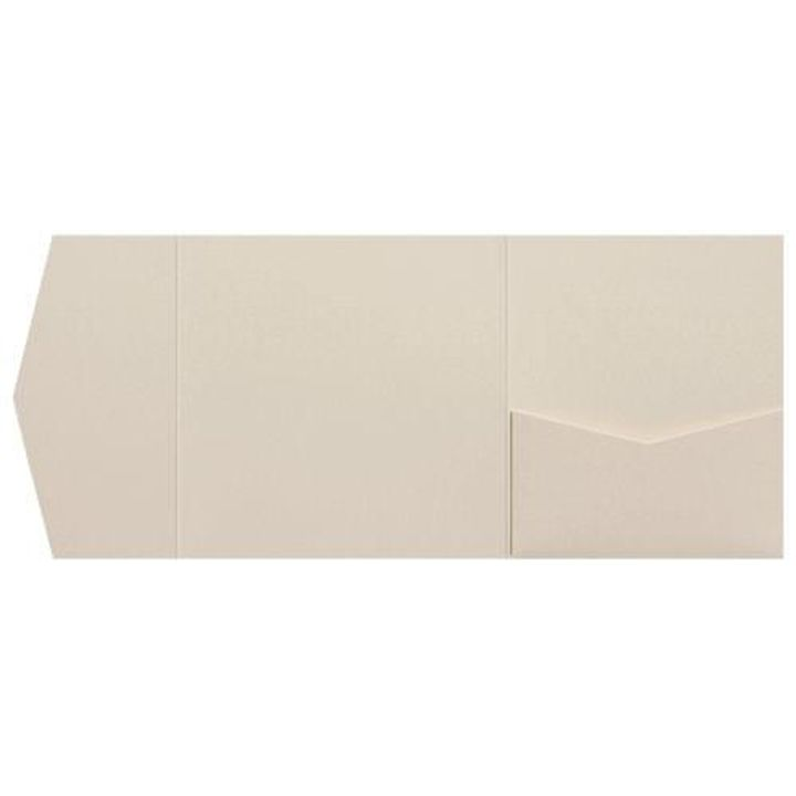 Champagne Cream Metallic Pocket & Folder Invitation Card, 6 1/4 Himalaya AP Printing - Champagne Cream Metallic Pocket & Folder Invitation Card, 6 1\/4 Himalaya - Custom Printing Services