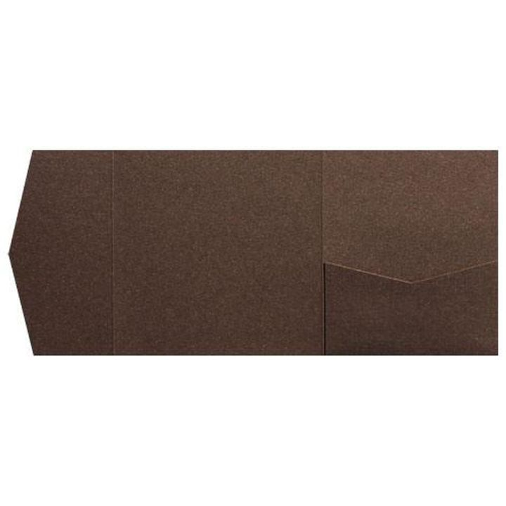 AP Printing - Bronze Brown Metallic Pocket & Folder Invitation Card, 6 1\/4 Himalaya - Custom Printing Services