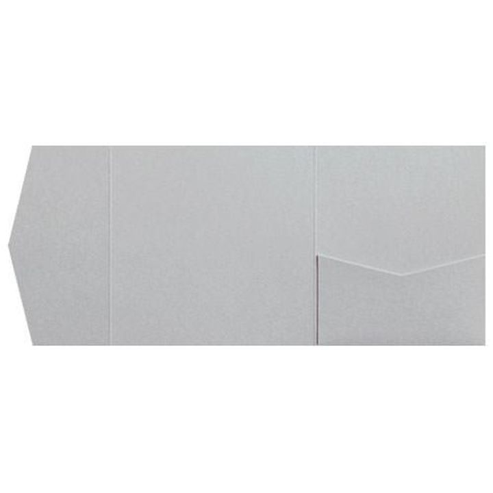 AP Printing - Silver Metallic Pocket & Folder Invitation Card, 6 1\/4 Himalaya - Custom Printing Services