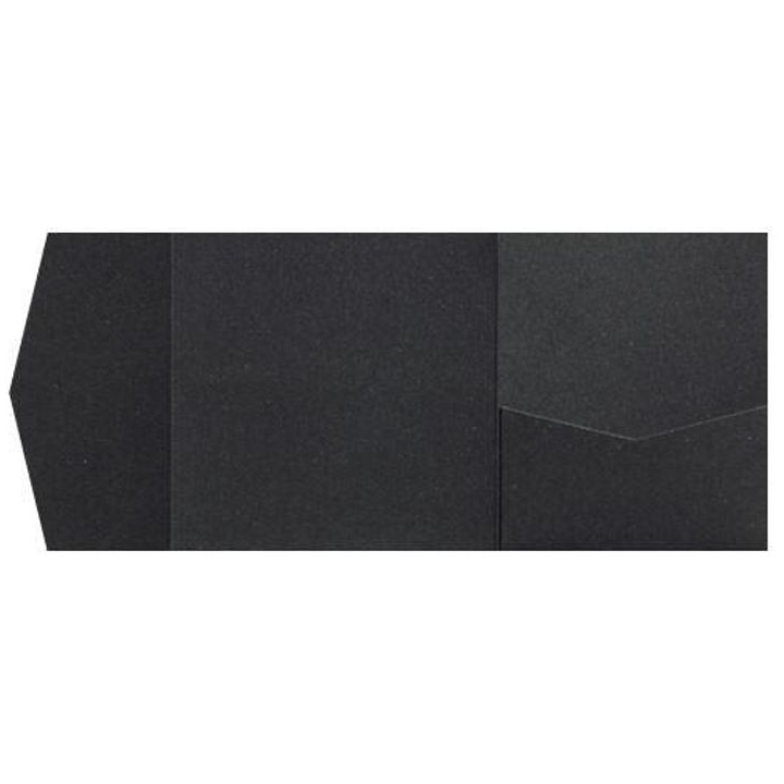 Onyx Black Metallic Pocket & Folder Invitation Card, 6 1/4 Himalaya AP Printing - Onyx Black Metallic Pocket & Folder Invitation Card, 6 1\/4 Himalaya - Custom Printing Services