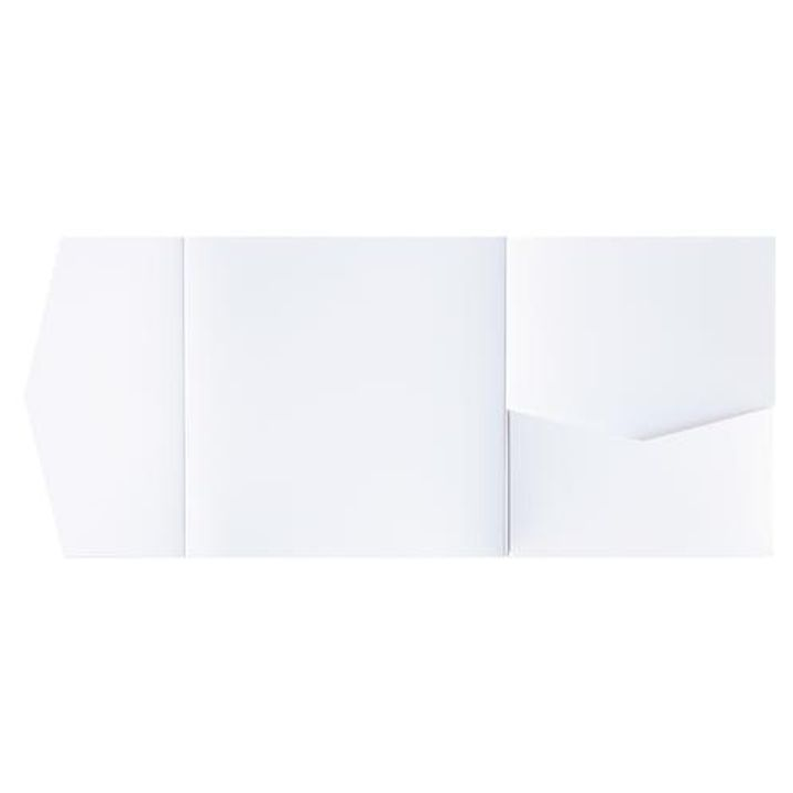 Classic White Solid Pocket & Folder Invitation Card, 6 1/4 Himalaya AP Printing - Classic White Solid Pocket & Folder Invitation Card, 6 1\/4 Himalaya - Custom Printing Services