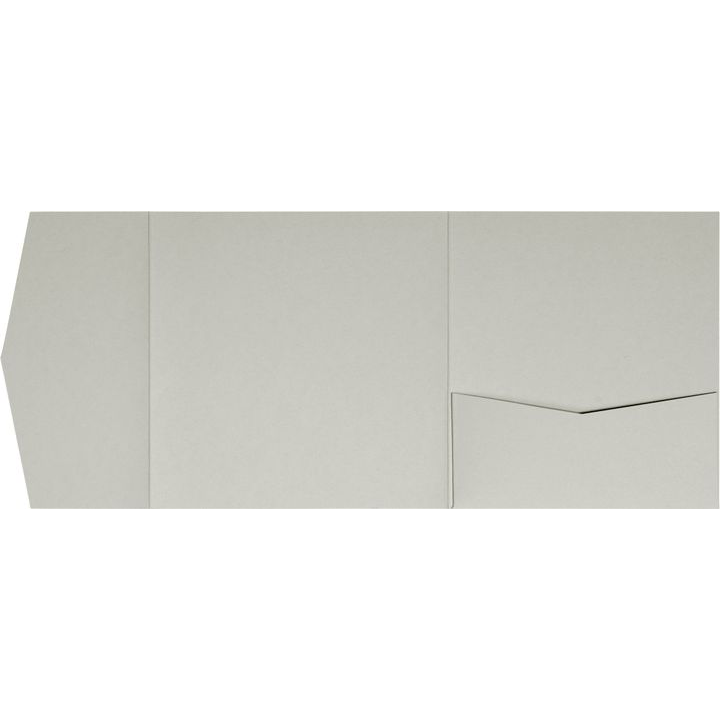AP Printing - Gray Smoke Solid Pocket & Folder Invitation Card, 6 1\/4 Himalaya - Custom Printing Services